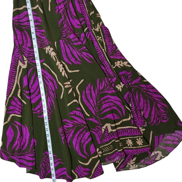 OLIVACEOUS Fall Floral Maxi Dress Sleeveless Women's Small Boho EUC Brown Purple - Picture 6 of 10